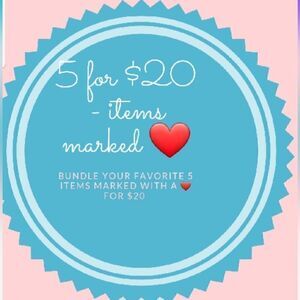 ❤  5 items for $20 - bundle and save